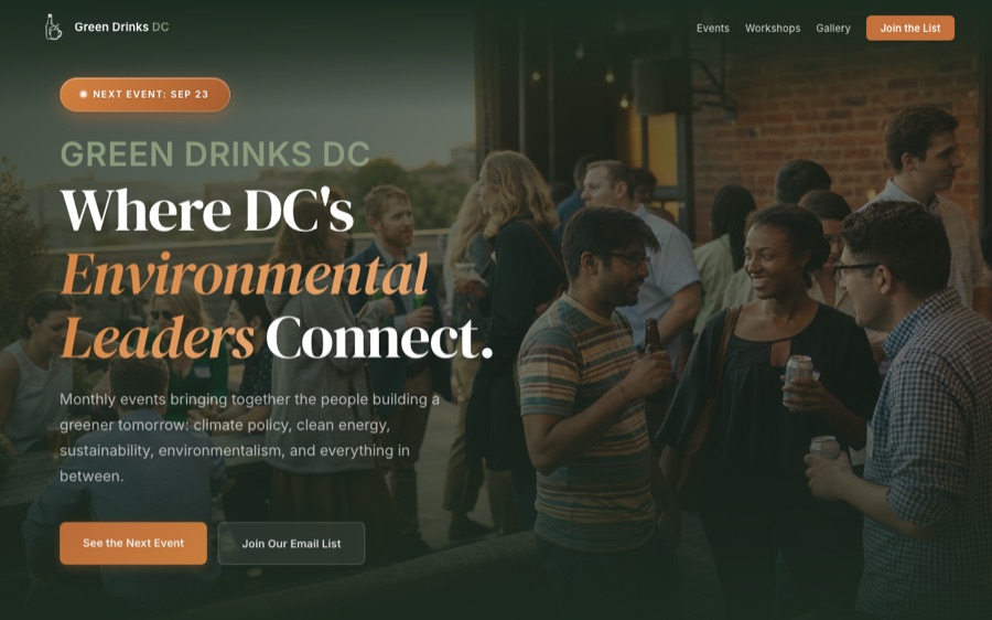 Green Drinks DC — where DC's environmental leaders connect